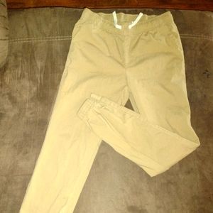 Boys Children's Place Size 18 Khaki School Uniform Jogger Pants - Pull-up Waist